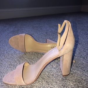 Vince Camuto open toe sandal heel, Dusty Rose